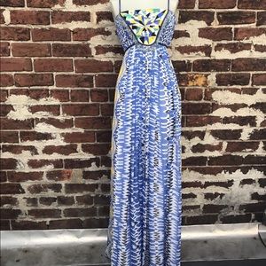 Anthropologie Ranna Gill Sunburst Maxi Dress Sz M